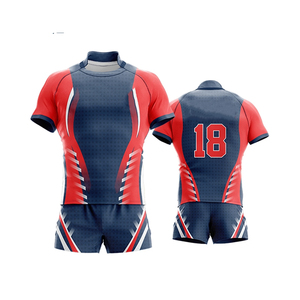 Uniformes de Rugby de secado rápido de poliéster 100% Logotipo de sublimación personalizado y uniforme de Rugby de diseño - Product Image 1