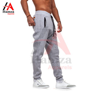 กางเกงวิ่งผ้ายืดเอวสูงผ้าลูกฟูกสำหรับผู้ชาย, 320ผ้าฝ้ายสีเทากันน้ำระบายอากาศได้ดีมีเชือกผูกปรับได้ - Product Image 3