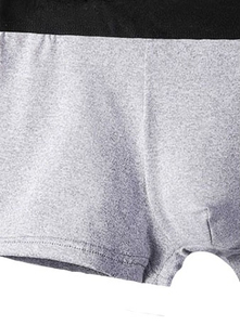 กางเกงขาสั้นผ้าฝ้ายระบายอากาศได้ดีสำหรับผู้ชายกางเกงบ็อกเซอร์ของผู้ชายชุดชั้นในผ้าฝ้ายสีเทาสวมใส่สบายพร้อมโลโก้ - Product Image 6