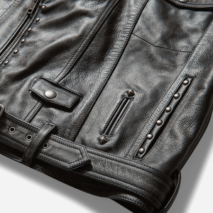 Chaleco de motorista de colores personalizados para hombre, Chaleco de Hip Hop de piel sintética, chaleco Punk, botón de cuerno, estilo informal suelto de talla grande - Product Image 4