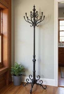 Porte-manteau moderne en métal noir mat, style branche d'arbre, disponible à prix de gros. - Product Image 5