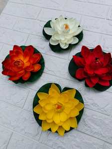 Flores de loto de espuma flotante artificial, almohadillas de lirio de agua realistas para el hogar, jardín, Patio, estanque, acuario, piscina - Product Image 4