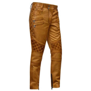Pantalones de Cuero de Cordero para Hombre, Estilo Urbano de Alta Calidad con Bolsillos, Nueva Llegada, Pantalones de Cuero Pakistaníes - Product Image 3