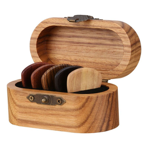 Caja Organizadora de Púas de Guitarra de Madera Ecológica Europea, Estuche de Almacenamiento de Púas de Madera Maciza Pulida a Mano para Músicos Profesionales - Product Image 4