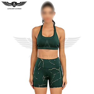 Pantalones cortos deportivos para mujer, cintura alta, tela elástica, ligeros, pantalones deportivos activos para gimnasio, correr y entrenar - Product Image 3