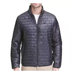 Veste matelassée noire veste en duvet hydrofuge légère avec sac de rangement pour la vie de camping en plein air veste d'extérieur - Product Image 1