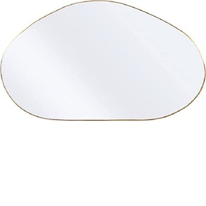 Miroir mural suspendu en métal doré fait à la main pour bureau, maison, chambre à coucher, salon, porte d'entrée, décoration murale - Product Image 4