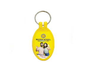 Porte-clés photo numérique ABS double face Porte-clés image crème jaune blanc style vintage - Product Image 5