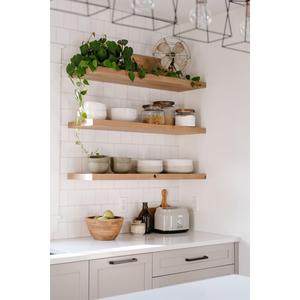 Mensola a muro in legno con Design decorativo in 3 pezzi libreria con connessione nascosta