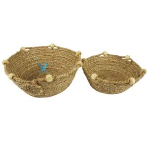 Plateau de service moderne pour la maison Plateau en jacinthe d'eau en jonc de mer Organisation de rangement Décoration intérieure - Product Image 6