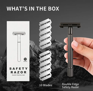 Rasoir de sécurité à double tranchant à peigne ouvert Rasoir à double lame pour le rasage du corps et du bikini en métal durable par ANAAIF - Product Image 4