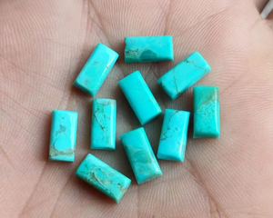 Arizona turquesa cabujón rectángulo piedras preciosas sueltas Arizona turquesa cabujón piedra preciosa suelta Flatback para hacer joyería - Product Image 3