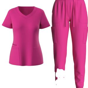 Ensembles de Blouses Médicales Unisexe en Polyester-Coton pour Hôpital, Tenues d'Infirmière et de Personnel Médical à Manches Courtes, Modèle 2026 - Product Image 2