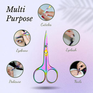 Ciseaux à ongles en acier inoxydable arc-en-ciel de haute qualité outil de pédicure pour manucure à cuticules à usage professionnel 4 pouces - Product Image 6