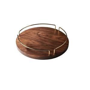 Large plateau en bois avec poignées en fer élégantes conçues pour la décoration intérieure traditionnelle et la présentation de mariage - Product Image 5