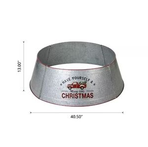 Decorative Galvanized metal <b>tree</b> collar Christmas decoration <b>tree</b> <b>stand</b> classy inspired decor for home new year Xmas party 2023 - Product Image 6