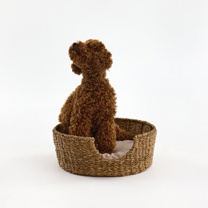 Nouvelle arrivée belle jonc de mer panier de lit de couchage pour animaux de compagnie matériau naturel lit pour chat et chien produits les plus vendus lits de luxe pour animaux de compagnie - Product Image 5