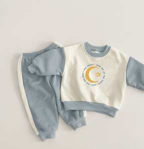 Nuevas sudaderas informales de manga larga para niños y niñas con conjuntos de dos piezas deportivos vintage 100% algodón de gran tamaño de Bangladesh - Product Image 5