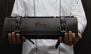 Bolsa de almacenamiento de cuchillos de cocina portátil duradera, organizador, herramienta de mano resistente para barbacoa, rollo de cuchillo de Chef de cuero, OEM personalizable - Product Image 2