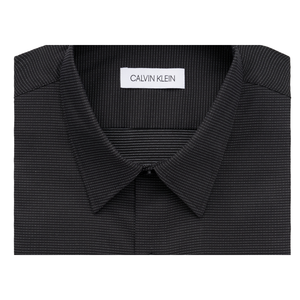 Camicia Elegante da Uomo Calvin Klein Extra-Slim in Popeline Antimacchia 100% Cotone Nero Taglia 17-17 1/2 32-33 - Product Image 2