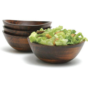 Tazón de Madera con Acabado Negro de Calidad Duradera para Mesa de Comedor, Decorativo y para Servir Ensaladas y Frutas - Product Image 2