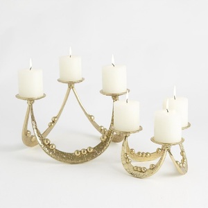 Support de bougie en laiton et aluminium de luxe neutre personnalisé fait à la main, style finition haut de gamme, porte-bougie, décoration d'intérieur haut de gamme - Product Image 2