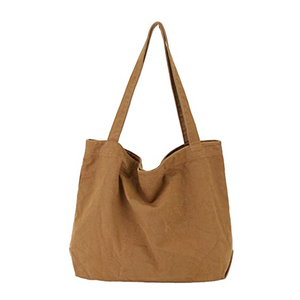 กระเป๋าผ้าใบผ้าฝ้ายแบบพกพาเป็นมิตรต่อสิ่งแวดล้อมสำหรับผู้หญิงกระเป๋าช้อปปิ้งใช้ซ้ำได้มีหลายขนาดพิมพ์โลโก้ตามต้องการ - Product Image 6