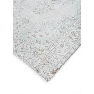 Tapis en laine noué à la main vintage ivoire, motif médaillon abstrait rectangulaire pour salon et couloir, Pae-492, techniques artisanales - Product Image 2