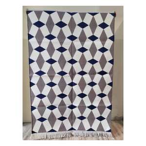 Meilleure vente de tapis modernes à tissage plat en coton motif indien traditionnel marocain usage décoratif pour la maison salle à manger espace de prière - Product Image 3