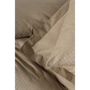 Cotton Box Woven Plaid Mink Duvet Cover <b>Set</b> Double Size (King Queen) Twin Size for Home Hotel Wedding Hospital Includes 4 Pcs - Product Image 3