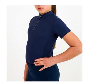 Nouveau Design personnalisé vêtements équestres pour enfants chemises équestres personnalisées à demi-fermeture éclair pour petits coureurs - Product Image 1