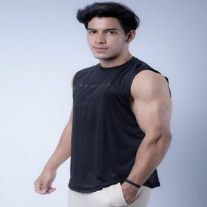 Camiseta sin mangas para hombre, camiseta sin mangas informal personalizada con cuello redondo, camiseta sin mangas de algodón con tinte de corbata, estilo Hip Hop, Anti-Pilling - Product Image 1