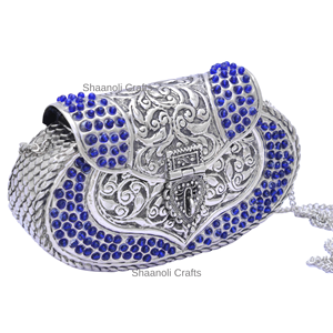 Handcrafted Silver Oxidize Metal <b>Clutch</b> Purse <b>for</b> Women <b>Wedding</b> Statement Piece <b>Bags</b> Beautiful Vintage Style Women <b>Bags</b> Designs - Product Image 5