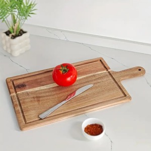 Tablero de charcutería con asa, tablas de madera para servir, plato de madera para exhibición de comida al mejor precio - Product Image 5