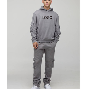 Conjunto Deportivo de 2 Piezas OEM de Alta Elasticidad y Comodidad para Yoga y Ejercicio, con Bolsillos Multifuncionales, Gris, Poliéster, Absorbe el Sudor - Product Image 4