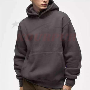 100% Cotton Blended Hoodies Blank <b>Thick</b> <b>Fleece</b> Heavy Weight Oversized Hoodies Custom Print Logo Men's Hoodies & Sweatshirts - Product Image 3
