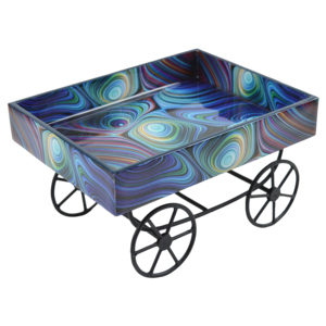 Finition en émail avec design imprimé Plateau décoratif Design MDF Décor de table à manger Décor de restaurant et d'hôtel Plateau de service alimentaire - Product Image 4