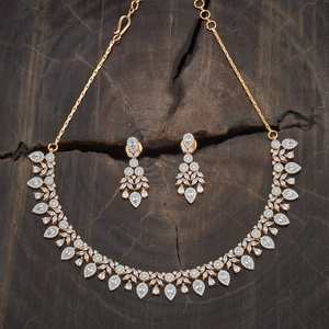 Zircon Necklace 185310 Elegant <b>Wedding</b> <b>Accessory</b> with Dazzling Zircon Stones - Product Image 4