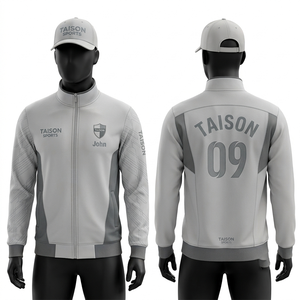 Chaqueta de Entrenamiento de Béisbol Unisex, 330 GSM, Forro Polar de Poliéster Premium, Tejido de Alto Rendimiento, Frente Sólido Negro, Dorado, Bordado Personalizado - Product Image 3