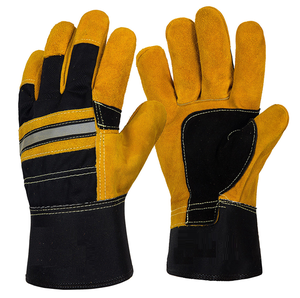 Cómodos guantes de trabajo de cuero de alta calidad Guantes DE SEGURIDAD DE CUERO Guantes de aparejo de trabajo para protección industrial de manos - Product Image 4