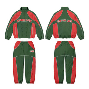 Survêtement en nylon personnalisé ensemble coupe-vent broderie logo vêtements de sport impression grande taille hiver deux pièces coupe-vent - Product Image 2