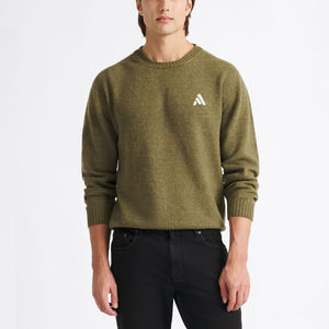 Pull ras du cou personnalisé pour homme, fin, décontracté, en laine, hiver, anti-rétrécissement et anti-plis, respirant, devant ouvert - Product Image 1