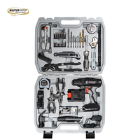Ensemble complet de perceuse-visseuse sans fil, kit d'outils combinés professionnels avec perceuse à percussion robuste et outils à main pour la construction
