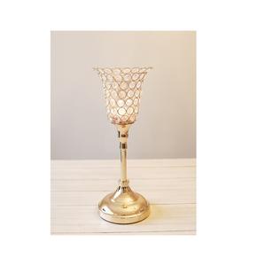 Bougeoir décoratif en cristal doré fait à la main pour les mariages d'événements de Noël-Centre de table - Product Image 1