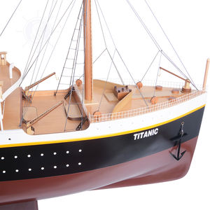 <b>Titanic</b> Wooden <b>Model</b> Ship Nautical Style Collectible Decor with Display Stand Perfect Gift Option (200Lx22.6Wx70.1H cm) - Product Image 4