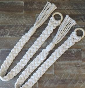 Attaches de rideaux en macramé : Ensemble de décoration bohème en coton recyclé - Product Image 3