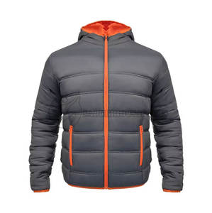 Vestes bomber matelassées en nylon personnalisées en gros, logo personnalisé, chaudes, rembourrées, softshell, à capuche, en coton, coupe-vent, vêtements pour hommes - Product Image 3