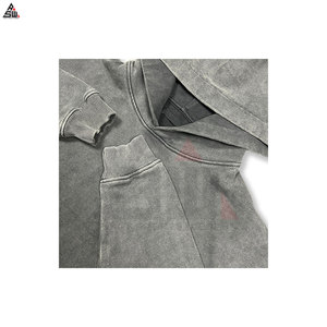 Ensemble de survêtement streetwear pour homme de qualité supérieure, sweat-shirt ample et pantalon évasé à jambes larges, 100% coton - Product Image 3