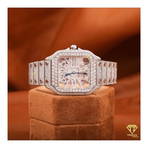 Suministro directo de fábrica Classic Totalmente helado Lab Grown Diamond Watch Ajuste cómodo para hombres Disponible a un precio asequible - Product Image 1