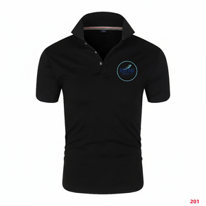 Camiseta de poliéster de secado rápido para hombre, manga corta, con estampado de puntos, bordado, estampado por transferencia térmica, camiseta deportiva informal - Product Image 2
